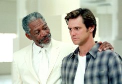 BRUCE ALMIGHTY, Morgan Freeman, Jim Carrey, 2003, (c) Universal/courtesy Everett Collection